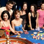 happy people excited about roulette bet outcome